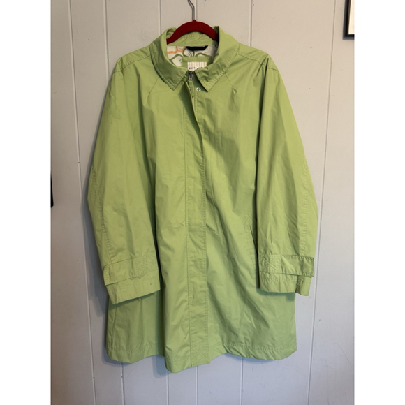 Vintage White Stag Lime Green Rain Jacket Size 2X Water-Repellent Fall Layer - Picture 2 of 5